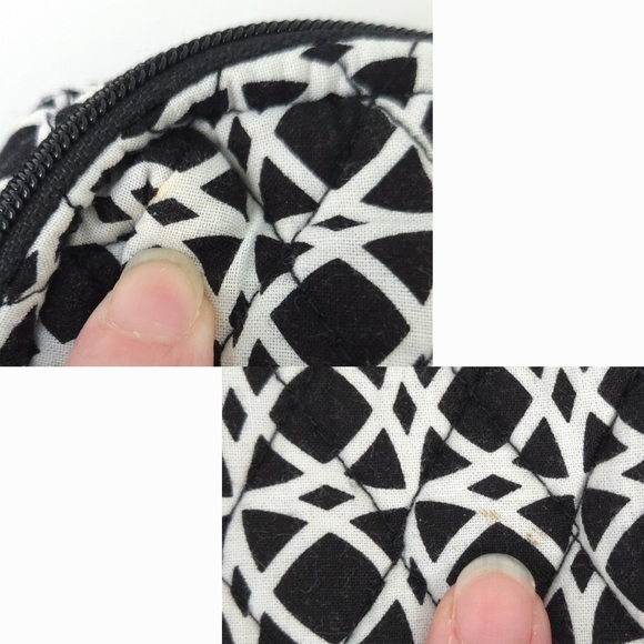 Vera Bradley Black & White Night & Day Geo Quilted Cosmetic Bag - Picture 5 of 6
